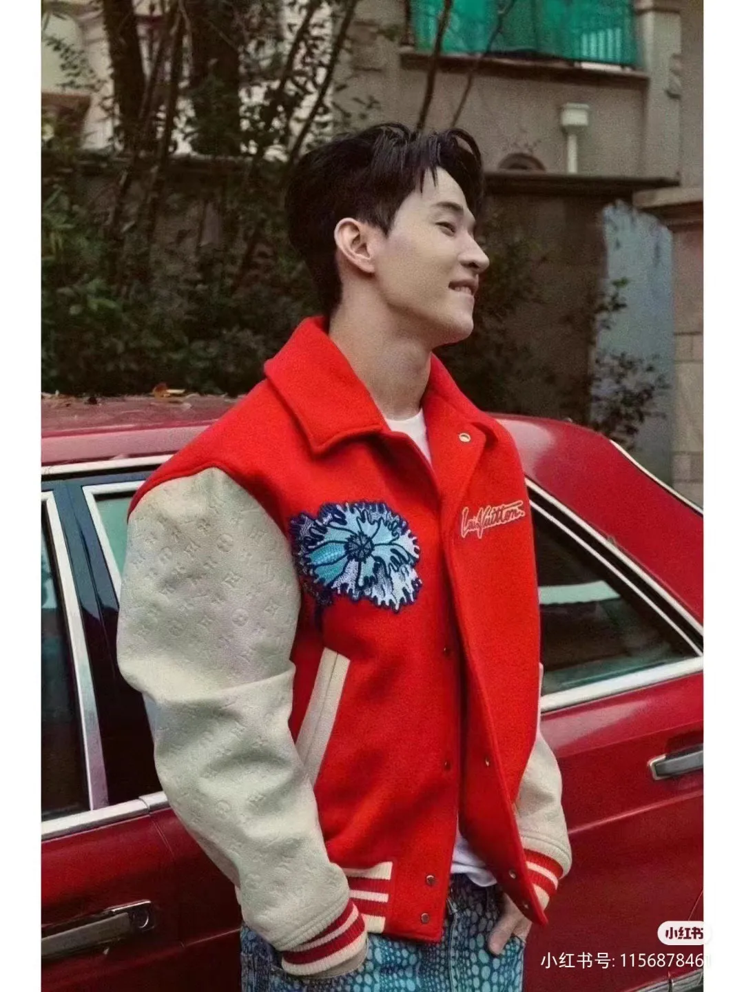 Louis Vuitton 23ss Back Embroidered Floral Baseball Jersey